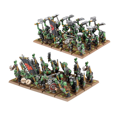 The Old World Orc and Goblin Tribes: Orc Boyz & Orc Arrer Boyz Mob