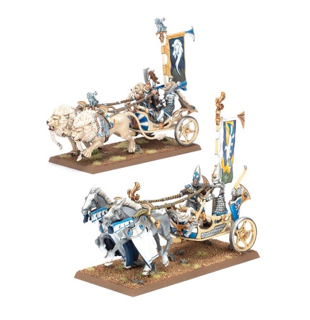 The Old World High Elf Realms: Tiranoc Chariots / Lion Chariots of Chrace