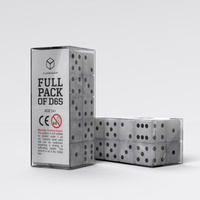 Full Pack of D6s Pearl & Black (20)